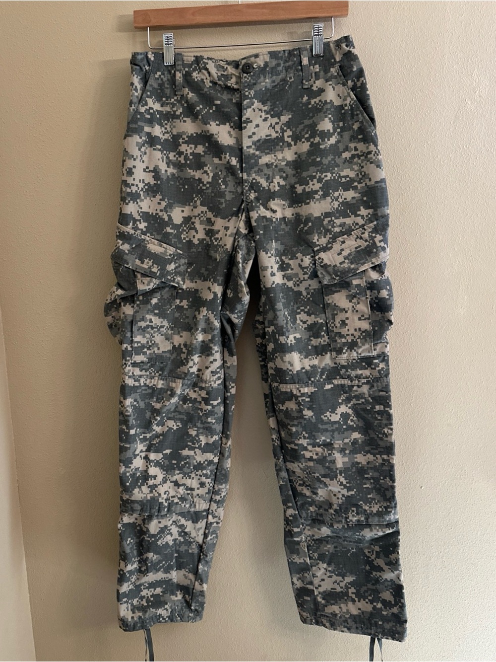 Military Combat Pants Mens Small Regular Digital Camo Cargo Tactical Ripstop